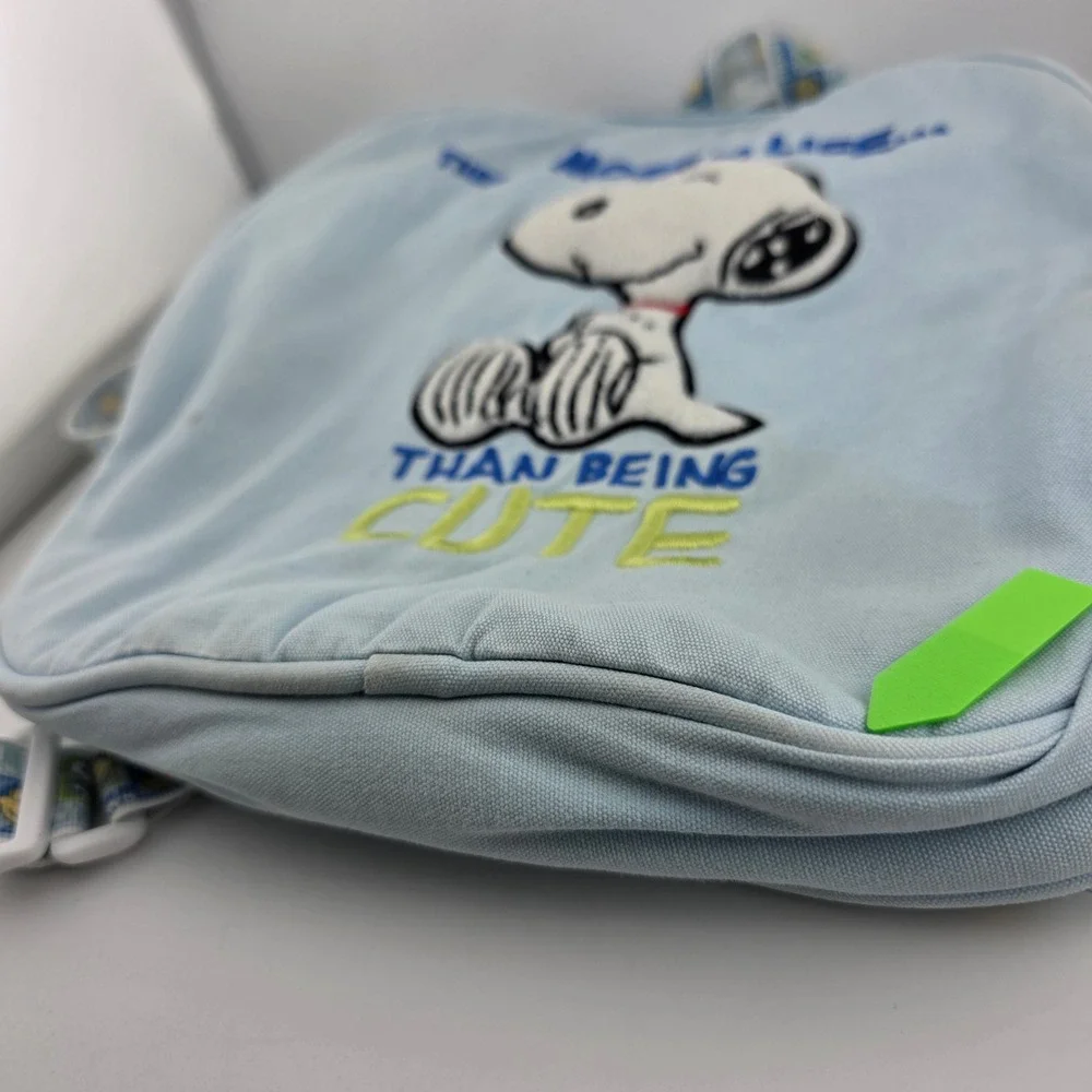 Peanuts Camp Snoopy Backpack Kids Small Blue Fair Vintage Embroidered Canvas